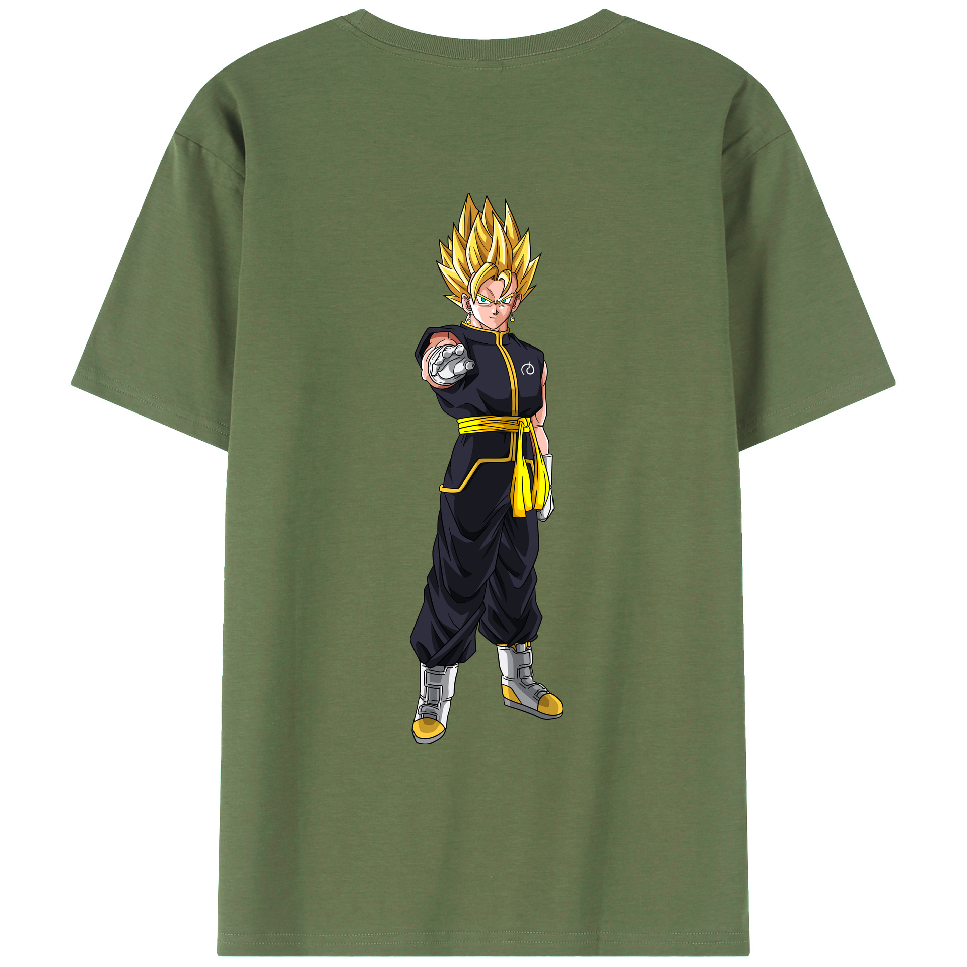 （画像用） ドラゴンボール ベジット DRAGON BALL Vegetto 綿100％ メンズ半袖Tシャツ（バックプリント） 通気性